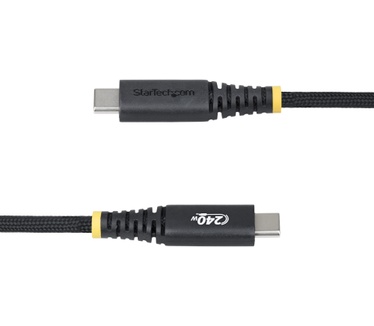 Startech.com 2m USB-C Laadkabel met Zijschroefvergrendeling, 240W (5A) PD EPR, Siliconen Mantel met Gevlochten Nylon, USB 2.0 Laptop Oplaadkabel, USB-IF Gecertificeerd, Robuuste USB-C Laadkabel