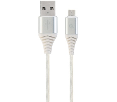 Gembird CC-USB2B-AMMBM-1M-BW2 Wit, Zilver