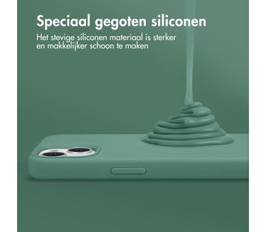 Accezz Liquid Silicone Backcover iPhone Xr - Donkergroen