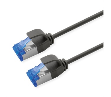 Roline Patchkabel Kat.6A (Class EA) S/FTP (PiMF) , LSOH, PoE, zwart, 7 m
