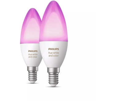 Philips Hue White and Color E14 Candle, ZigBee, Duopack