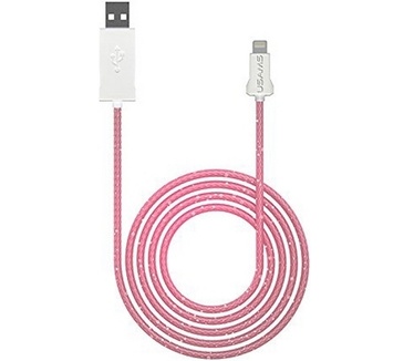 Usams U-Shine Series LED Lightning Kabel (100cm) - Rood