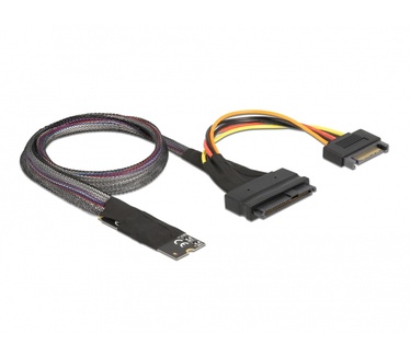 Delock M.2 Key M to U.2 SFF-8639 NVMe Adapter with 50 cm cable Zwart