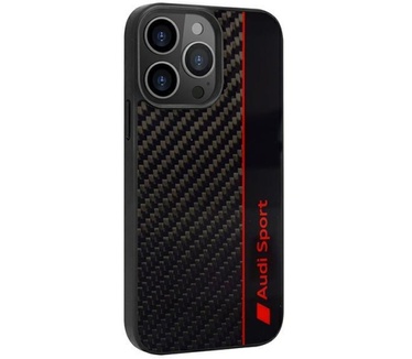 Audi Sport Carbon Back Case Apple iPhone 13/13 Pro (6.1") - Zwart Zwart