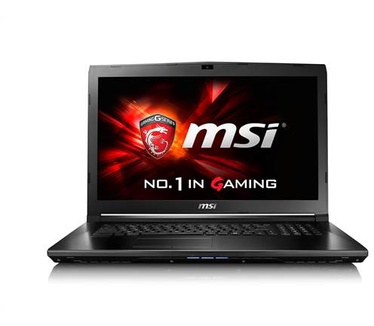 MSI 17.3i eDP i7-7700HQ 8GB 1TB HDD 7200RPMSuper Multi 1050 2GB DDR5 W10