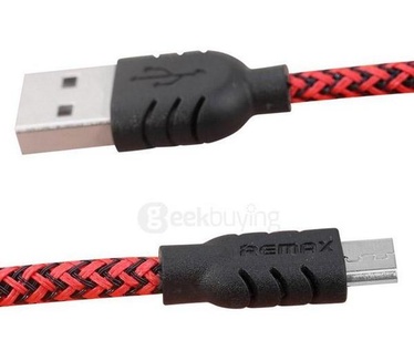 Remax Double Sided USB naar MicroUSB Data Kabel - Rood (100cm)
