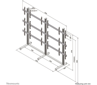Neomounts by Newstar NeoMounts PRO verrijdbaar videowall meubel NMPRO-M33