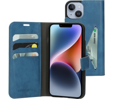 Mobiparts Classic Wallet Case Apple iPhone 14 Steel Blue