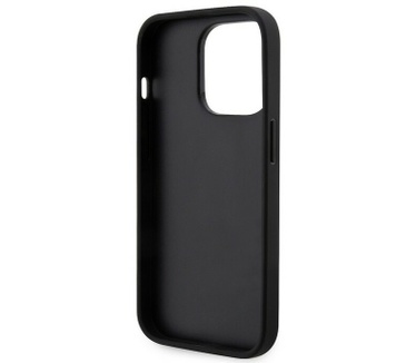 Karl Lagerfeld Saffiano Card Back Case iPhone 13 Pro Max - Zwart Zwart