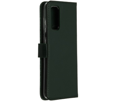 Selencia Echt Lederen Bookcase Samsung Galaxy S20 - Groen