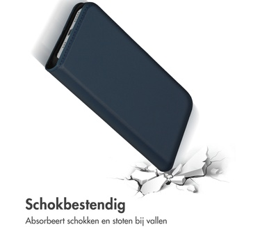 Accezz Premium Leather Slim Bookcase iPhone 14 Pro - Donkerblauw