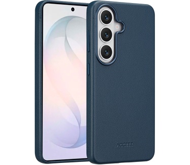 Accezz MagSafe Leather Backcover Samsung Galaxy S26 - Nightfall Blue
