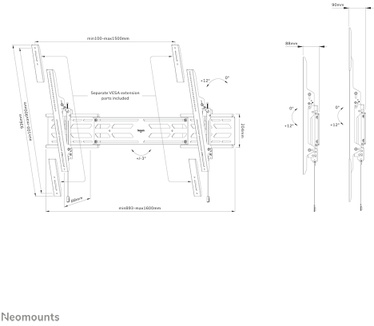 Neomounts by Newstar Neomounts Select heavy duty TV wandsteun
