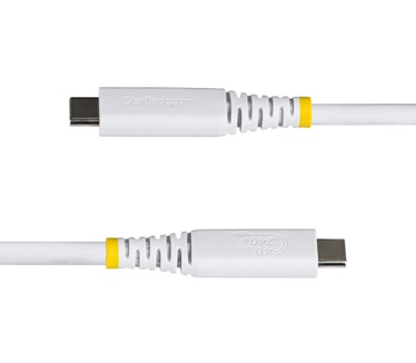 Startech.com 1m USB4 Kabel, 40Gbps, USB-IF Gecertificeerde USB-C Kabel, 240W PD, 8K 60Hz/4K 240Hz DP2.1 DP40, TPE Mantel, Thunderbolt 4 Compatibel, Wit