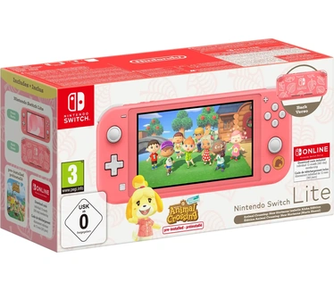 Nintendo Switch Lite Animal Crossing Edition (+12 maanden Nintendo Switch Online) Roze