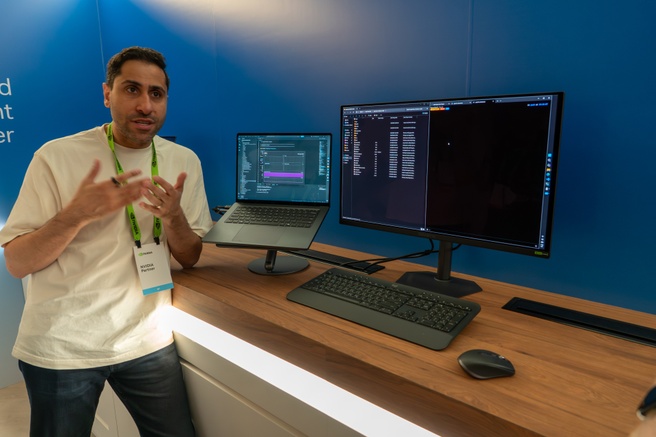 Ook Microsoft-medewerkers gaven demo's met de RTX Spark.