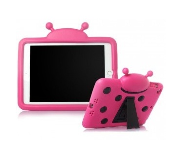 qMust Kids-proof Ladybug Cartoon tablet hoes Apple iPad Air - Pink