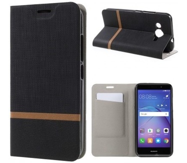 qMust Huawei Y3 2017 Wallet Case - TPU frame - Zwart
