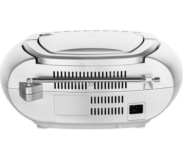 Dual DAB-P 170 Boombox met digitale radio (CD-speler (MP3), DAB+/FM-radio, AUX-IN, Bluetooth, stereogeluid) zilver