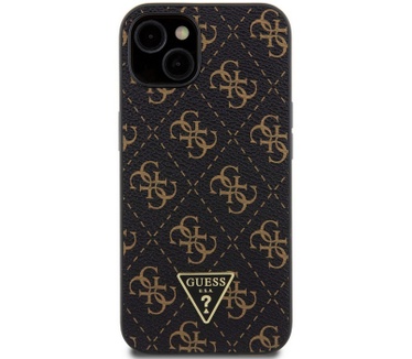 Guess 4G Triangle Logo Back Case - Apple iPhone 13 (6.1") - Zwart Zwart