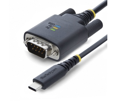 Startech.com 2m USB-C naar Serieel Adapter Kabel, COM Retentie, FTDI Chipset, USB Type-C naar DB9 RS232 Male, Status LEDs, Verwisselbare DB9 Schroeven en Moeren