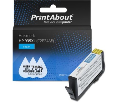 PrintAbout Huismerk HP 935XL (C2P24AE) Inktcartridge Cyaan Hoge capaciteit