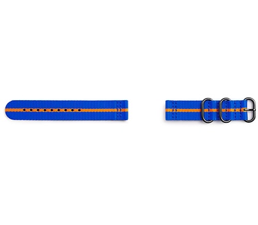 Samsung Gear Sport Premium Nato Armband Blauw/Oranje