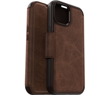 Otterbox Strada Series Folio MagSafe voor iPhone 15, Espresso (Brown)
