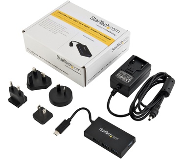 Startech.com 4-poorts USB 3.0 Hub USB-C naar 4x USB-A met power adapter