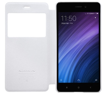 Nillkin Sparkle S-View Book Case voor Xiaomi Redmi 4 - Wit Wit