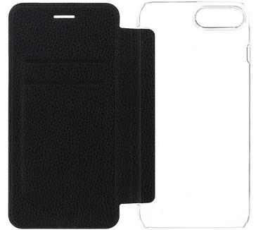 Guess IriDescent BookCase - Apple iPhone 7 Plus (5.5") - Zwart Zwart