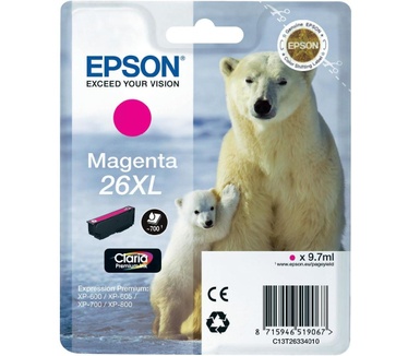 Epson Singlepack Magenta 26XL Claria Premium Ink
