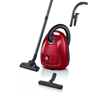 Bosch Serie | 4 Serie 4 BGD38RD1H, stofzuiger met zak, rood, 600 W, 79 decibel