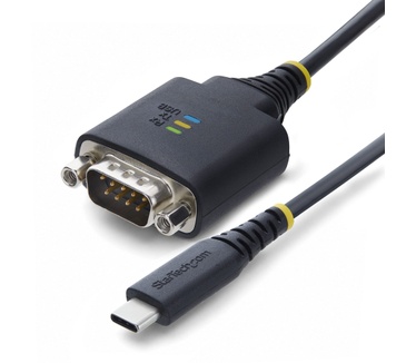 Startech.com 30cm USB-C naar Serieel Adapter Kabel, COM Retentie, FTDI Chipset, USB Type-C naar DB9 RS232 Male, Status LEDs, Verwisselbare DB9 Schroeven en Moeren