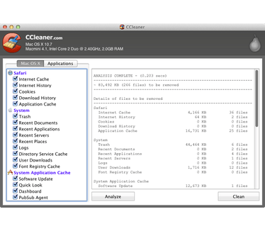 CCleaner for Mac screenshot