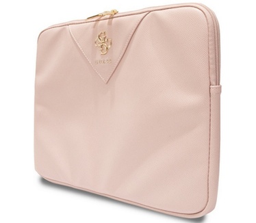 Guess Triangle Big 4G Logo Universele Laptoptas (14") - Roze Roze