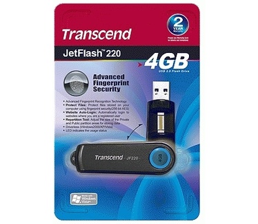 Transcend JetFlash 220 4GB Blauw