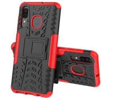 qMust Samsung Galaxy A50 Rugged Hybrid Hoesje Rood