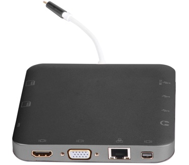 eStuff USB-C Docking Hub Grey
