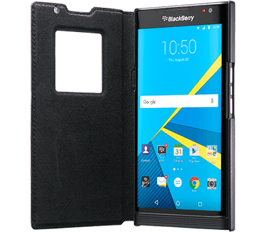 BlackBerry Priv Leather Smart Flip Case Black (ACC-62173-001)