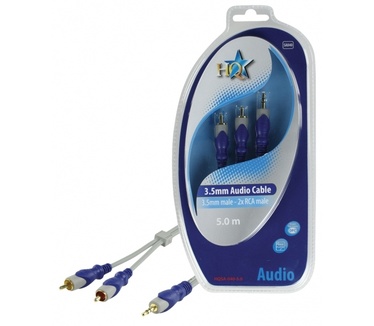 HQ Products 3.5mm/2x RCA, 5m