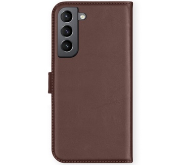 Selencia Echt Lederen Bookcase Samsung Galaxy S21 FE - Bruin