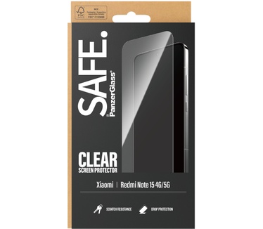PanzerGlass SAFE. by PanzerGlass® Screen Protector Xiaomi Redmi Note 15 4G | 5G | Ultra-Wide Fit