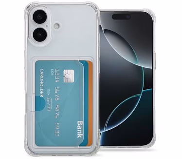 Imoshion Softcase Backcover met pasjeshouder voor de Apple iPhone 17 Transparant