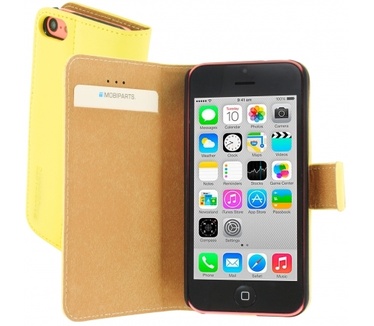 Mobiparts Premium Wallet Case Apple iPhone 5C Yellow