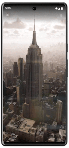 Freeze frame aerial view landmarks