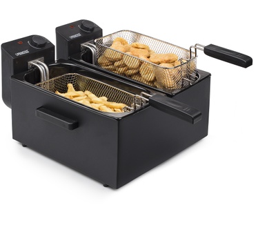 Princess 183028 Dubbele Zwarte Friteuse