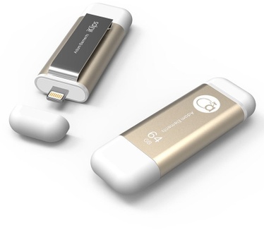 Integral 64GB iKlips Lightning USB3.0 Flash Drive Gold 64GB