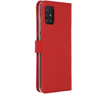 Selencia Echt Lederen Bookcase Samsung Galaxy A51 - Rood