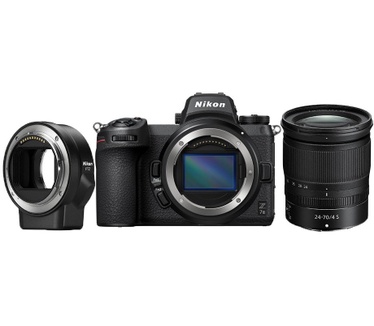 Nikon Z 7II + 24-70mm f/4 S + FTZ adapter Zwart